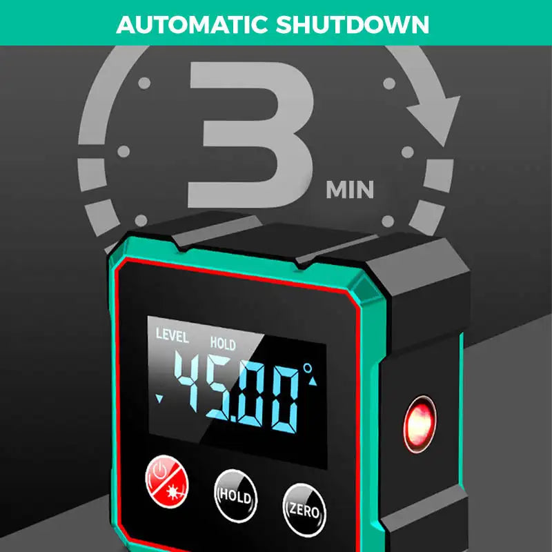 4-Side Magnetic Digital Angle Gauge with Laser