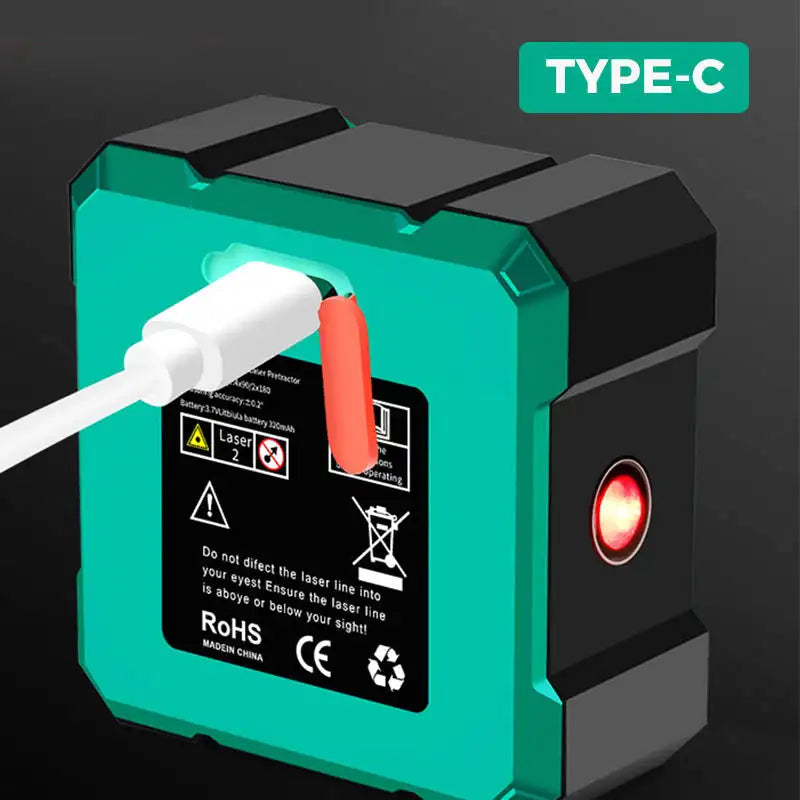 4-Side Magnetic Digital Angle Gauge with Laser
